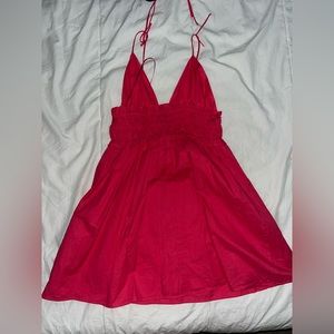 zara hot pink dress